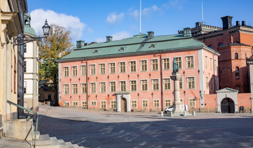 Patent- och marknadsöverdomstolen vid Svea hovrätt domstolsbyggnad. Foto.