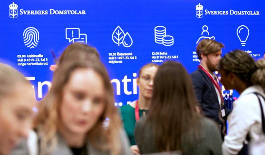 Sveriges Domstolar på juristmässan i Stockholm.
