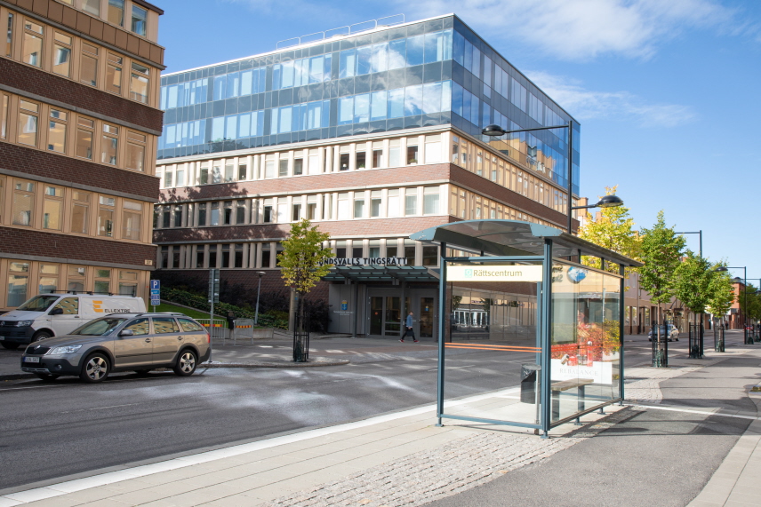 Sundsvall tingsrätt och rättshjälpsmyndigheten exteriort