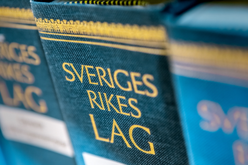 Lagböcker, detaljbild från Sveriges Domstolar