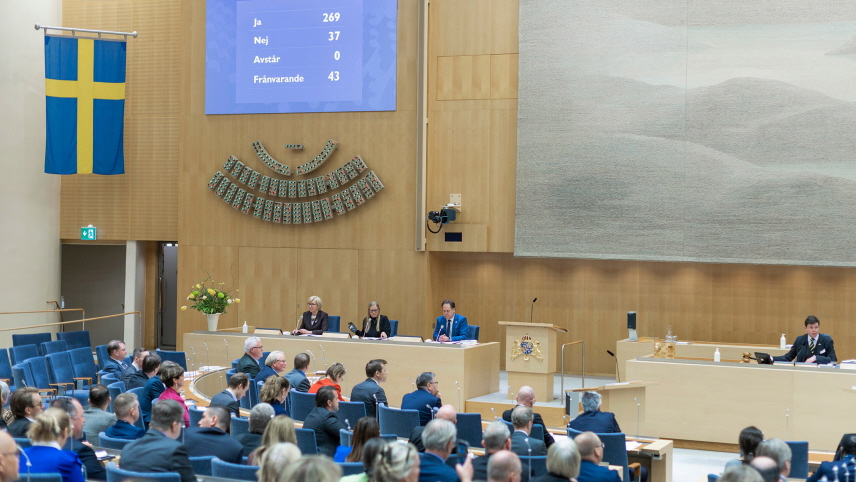 Plenisalen i riksdagshuset