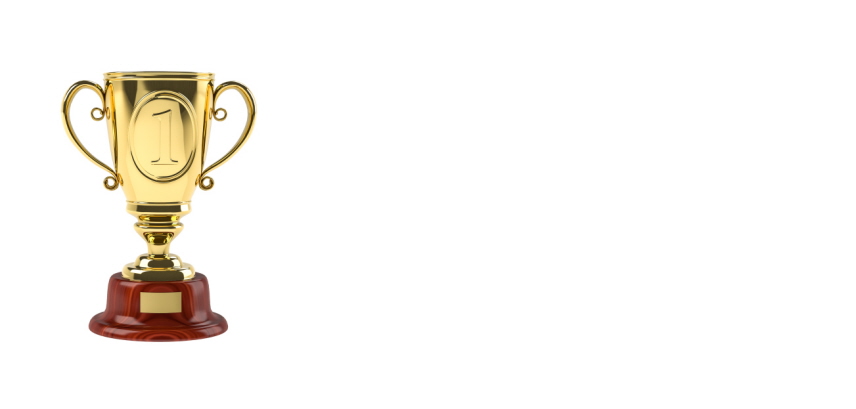 pokal med siffran 1 på