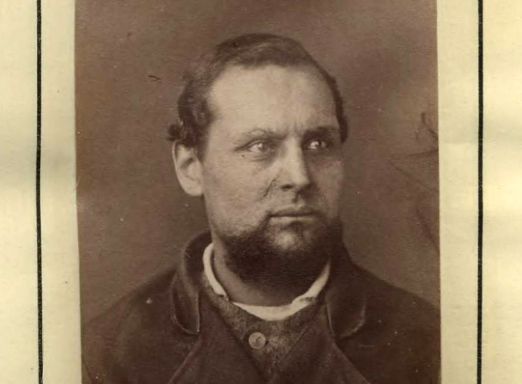 Foto av Johan Petter Lorentz Brolin taget vid hans frigivning 1885.