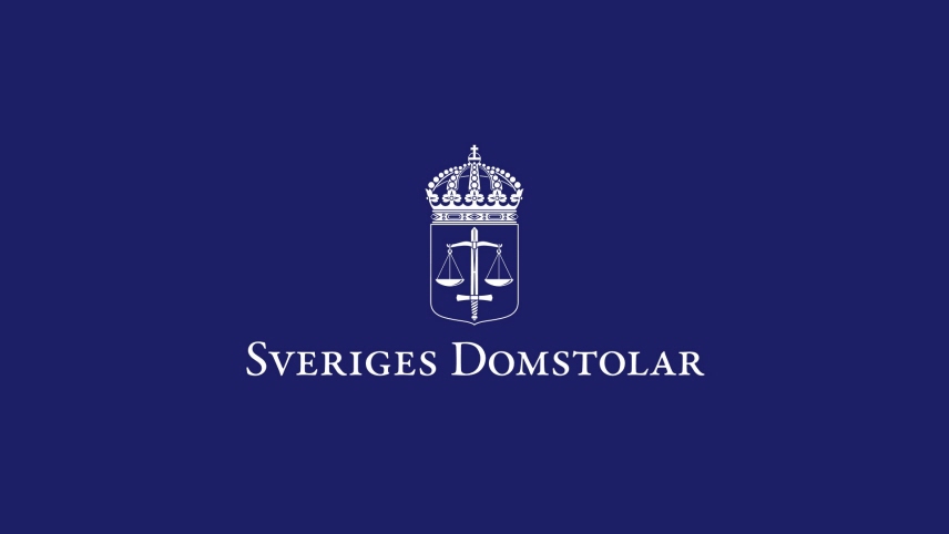 Sveriges Domstolars logotyp, inverterad