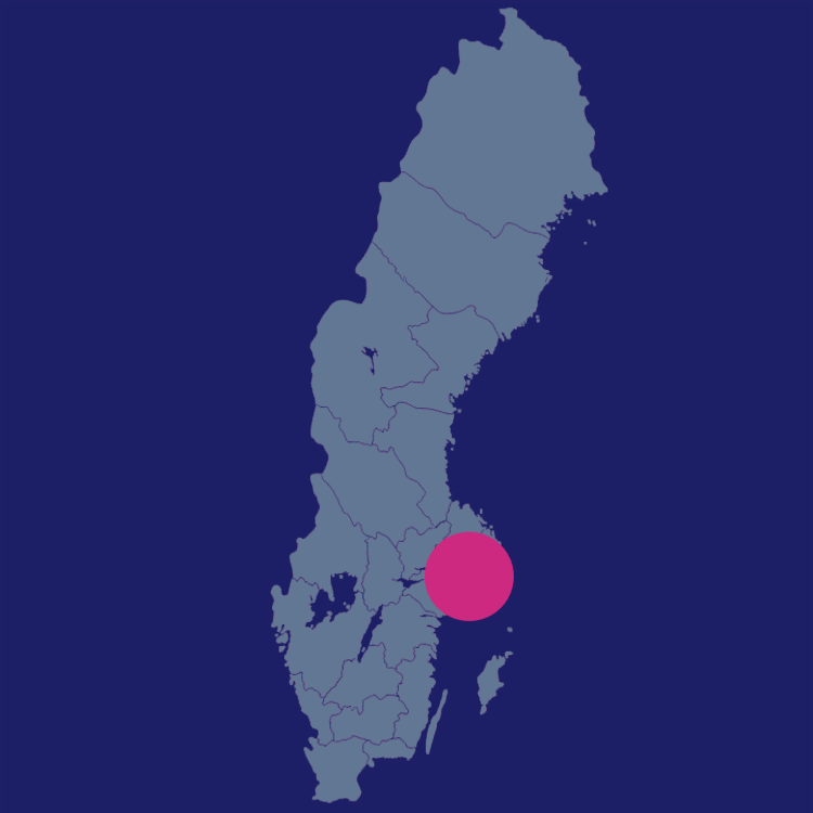 Karta som visar Stockholm