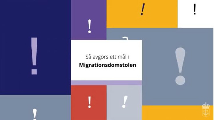 Startbild för filmen "Så avgörs ett mål i Migrationsdomstolen".