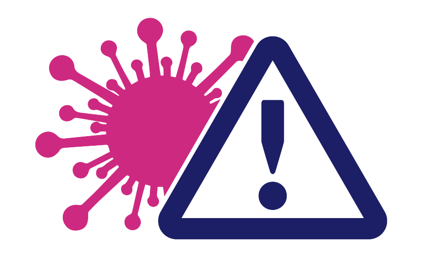 Varningstriangel - corona