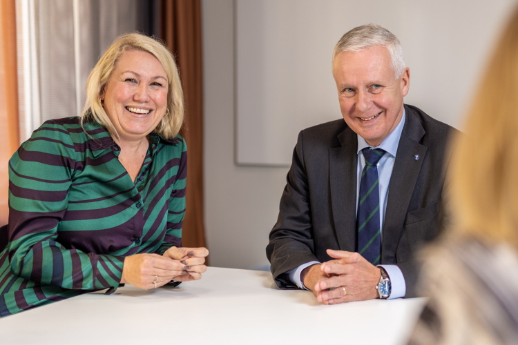 Klara Lutti, utvecklingsdirektör på Domstolsverket och Thomas Rolén, generaldirektör på Domstolsverket.