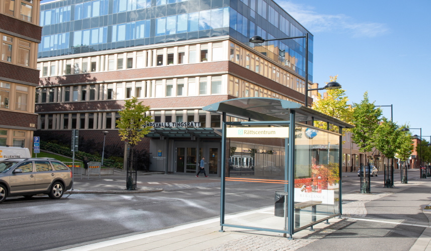 Sundsvall tingsrätt och rättshjälpsmyndigheten exteriort