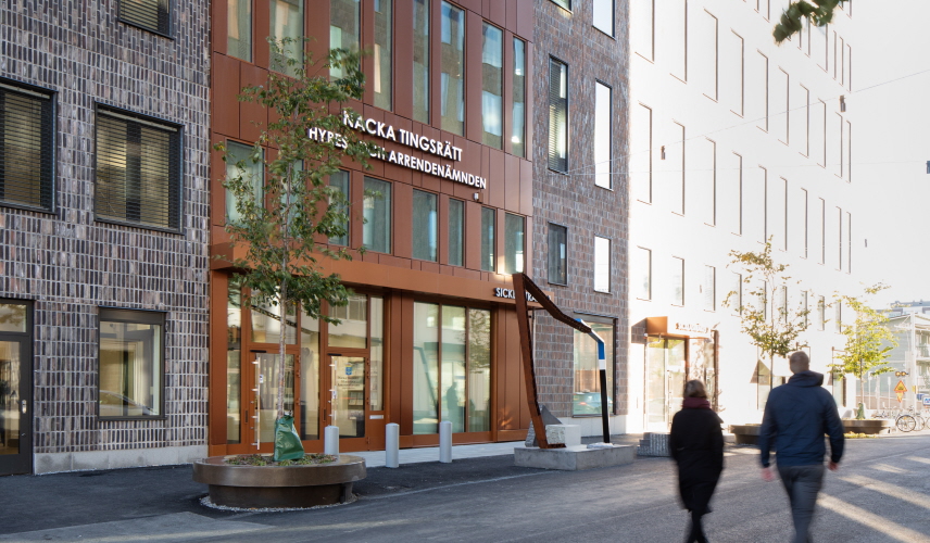 Nacka tingsrätt huvudentrén